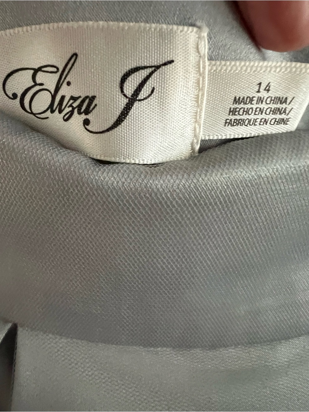 Eliza J Grey Floral 3D Appliqué Circle Skirt - Picture 4 of 5